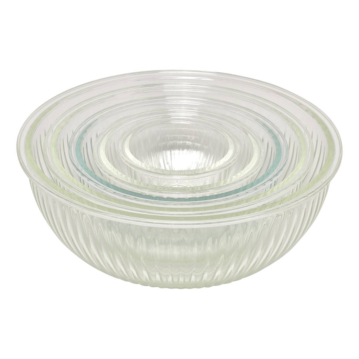 Saladiers verre + couv x5 