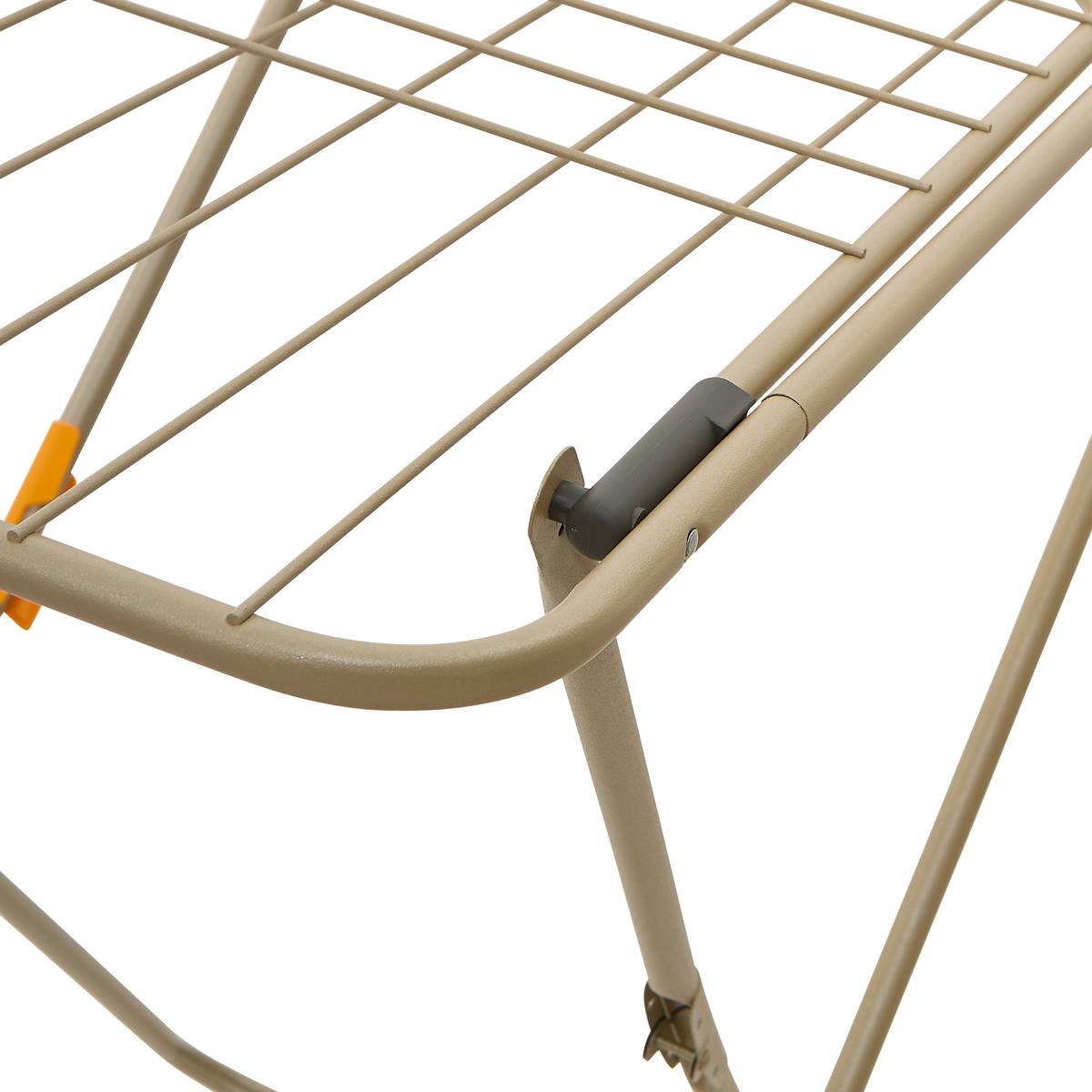Étendoir à linge pont, 18 m d'étendage, beige Sahara