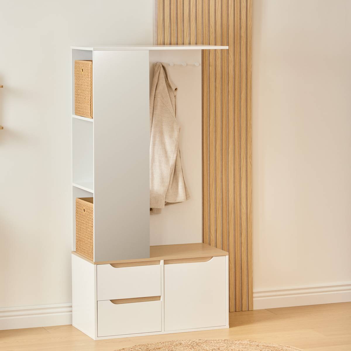 Vestiaire mtl/bois luma 