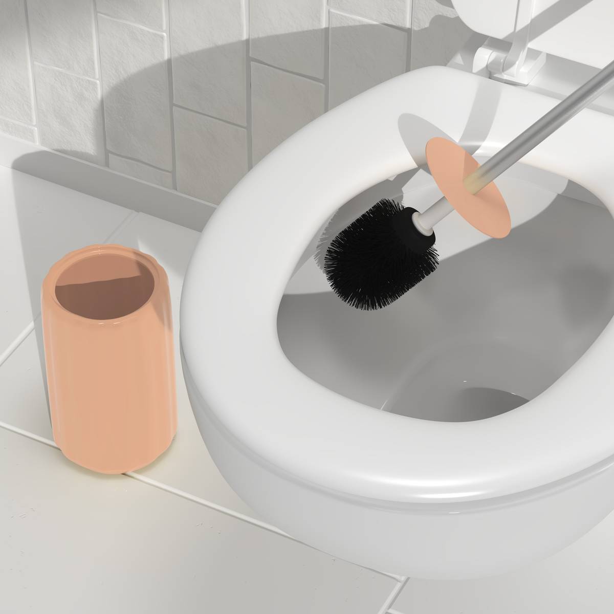 Brosse wc blush suny color 