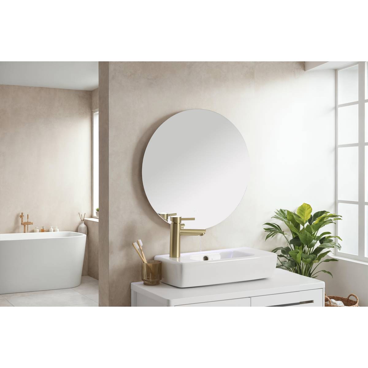 Miroir led 50cm halo rond 