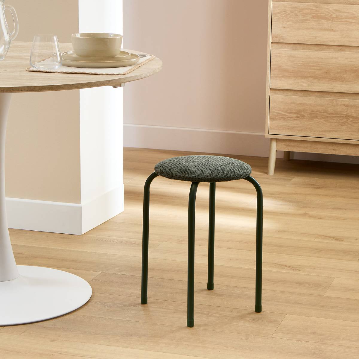 Tabouret empil kaki velvy 