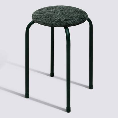 Tabouret empilable, d.38 cm, vert kaki Flexy