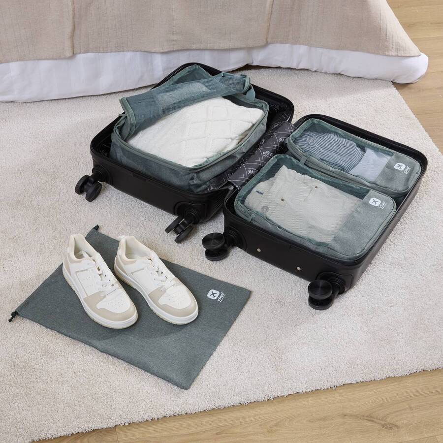 Lot de 3 sacs compresseurs avec sac de rangement, 4 pièces