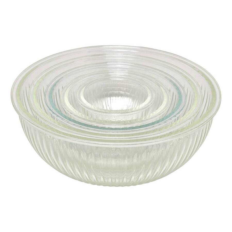 Saladiers verre + couv x5 