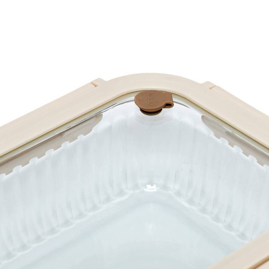 Lot de 3 boîtes de conservation, 1/3,7/6,4l, transparent Clipeat+