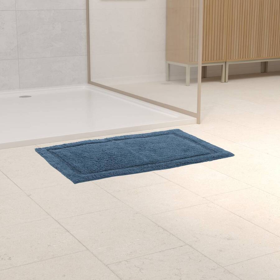 Tapis fluffy 75x50 bleu color 