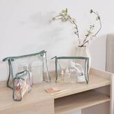Set de 3 trousses de toilette, l.16,5 x h.12,5 cm 