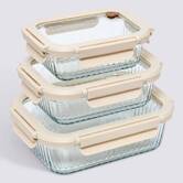 Lot de 3 boîtes de conservation, 1/3,7/6,4l, transparent Clipeat+