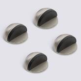 Stop porte inox adhesifs x4 