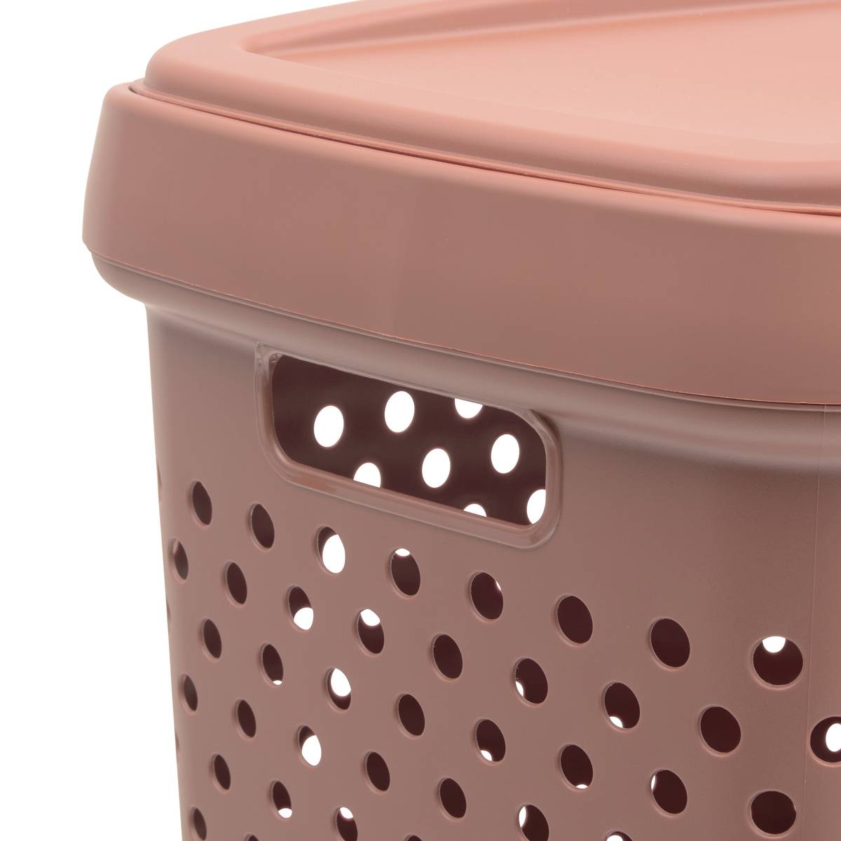 Corbeille à linge, 70l, terracotta