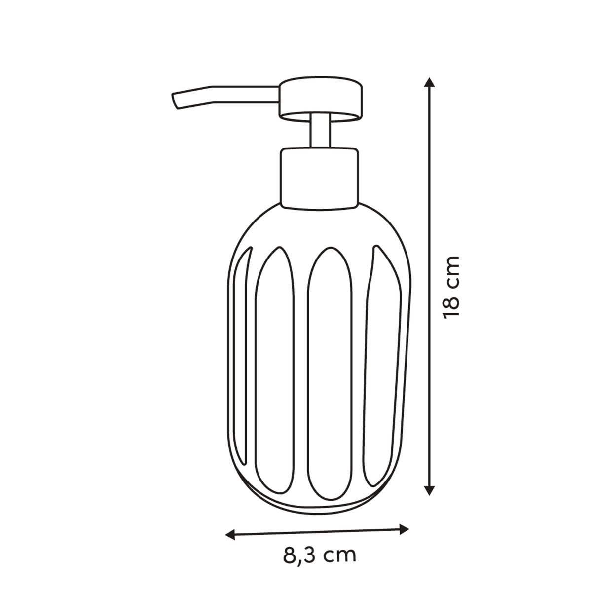 Kit de 3 accessoires de salle de bain, gris Colorama