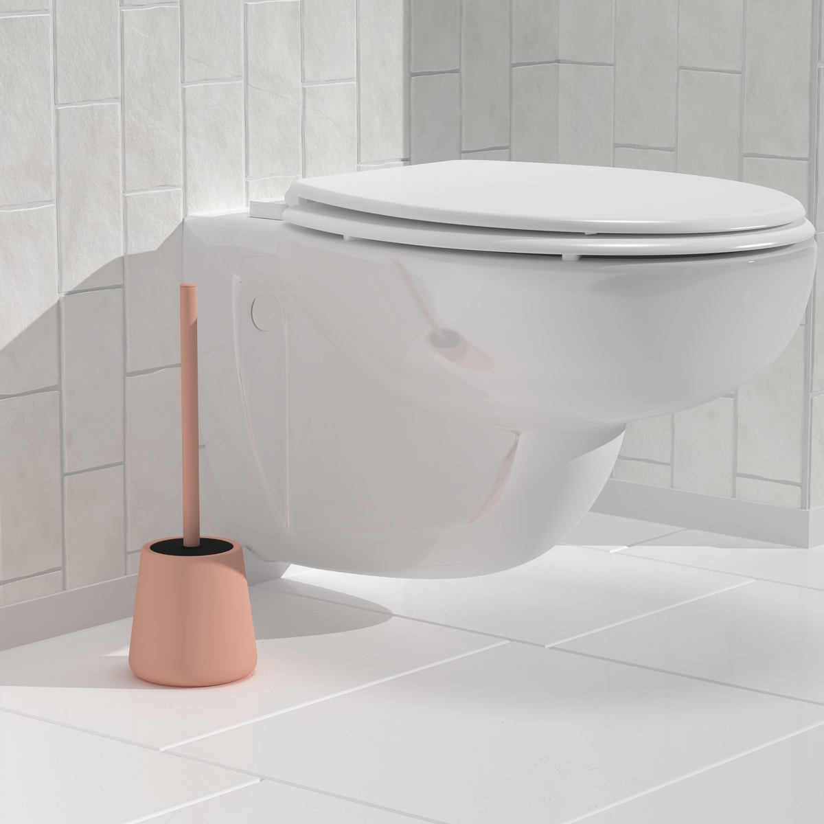 Kit de 2 accessoires pour wc, rose blush Colorama