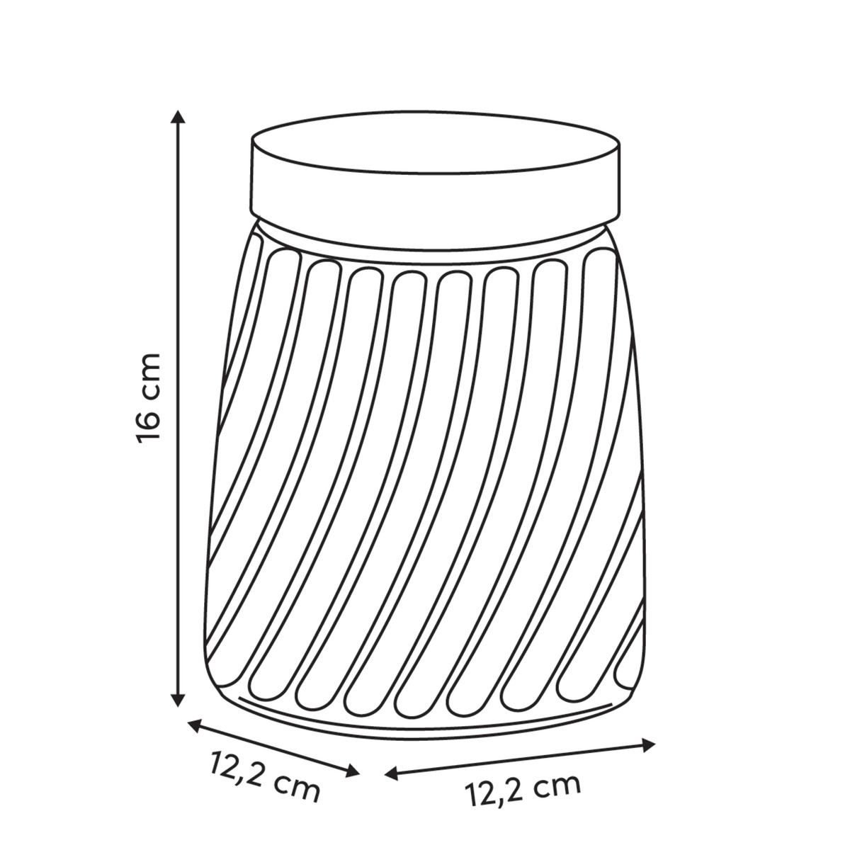 Set de 3 bocaux, 0,9/1,3/1,7l, transparent Striva