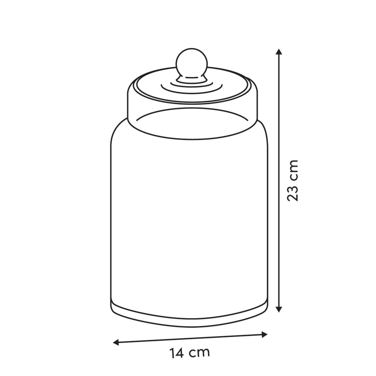 Set de 2 bonbonnières, verre, 1,2/2,2 l Ambroisia