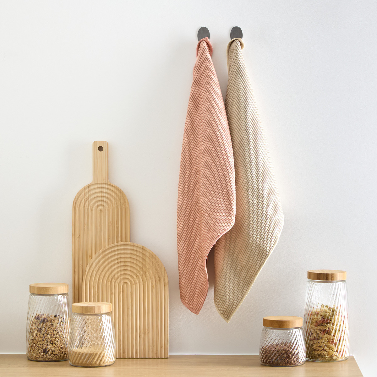 Set de 4 chiffons, l.50/60 cm 
