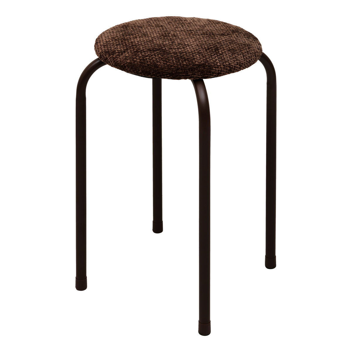 Lot de 2 tabourets empilables, d.38 cm, marron Flexy
