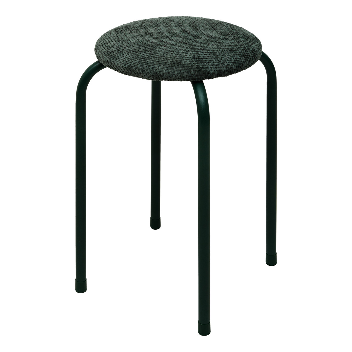 Lot de 4 tabourets empilables, d.38 cm, vert kaki Flexy