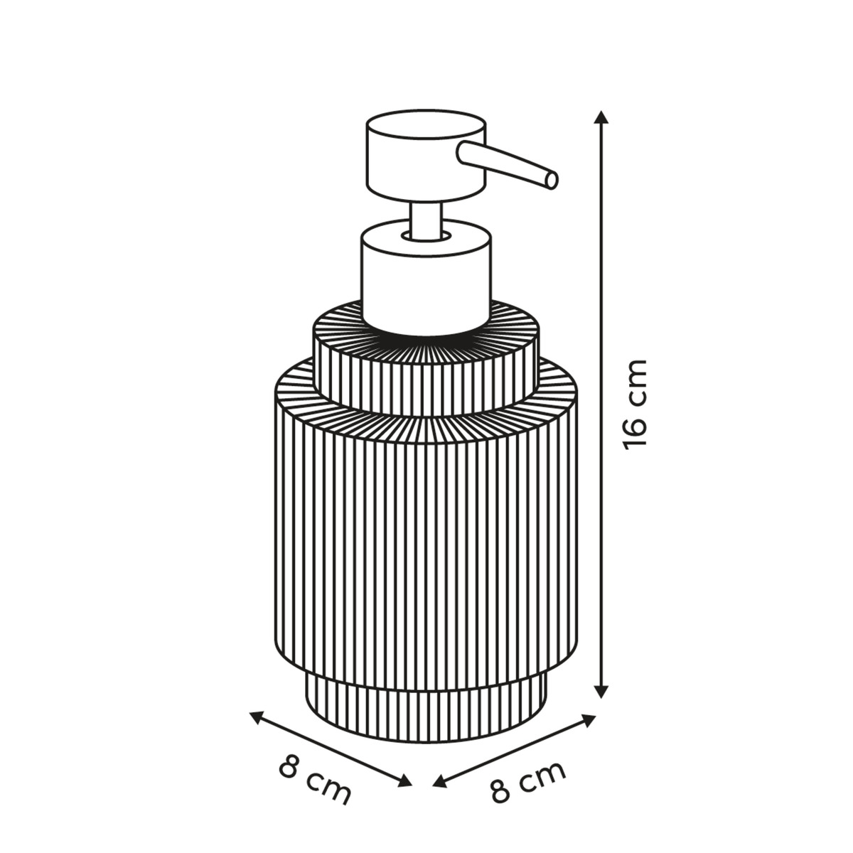Kit de 5 accessoires de salle de bain, ambre Solis