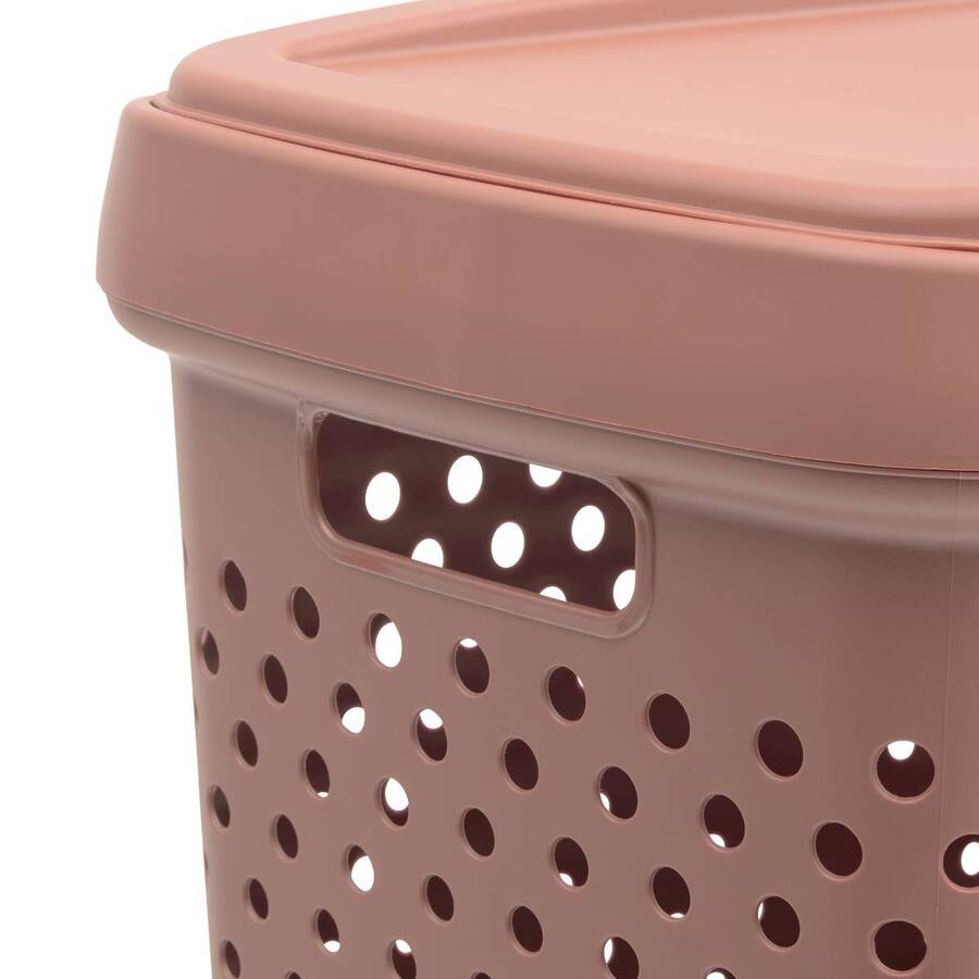 Corbeille à linge, 70l, terracotta