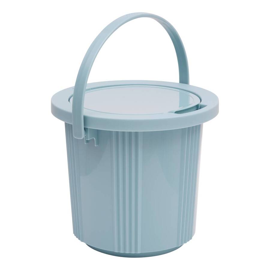 Poub compost plast 10l bleu 