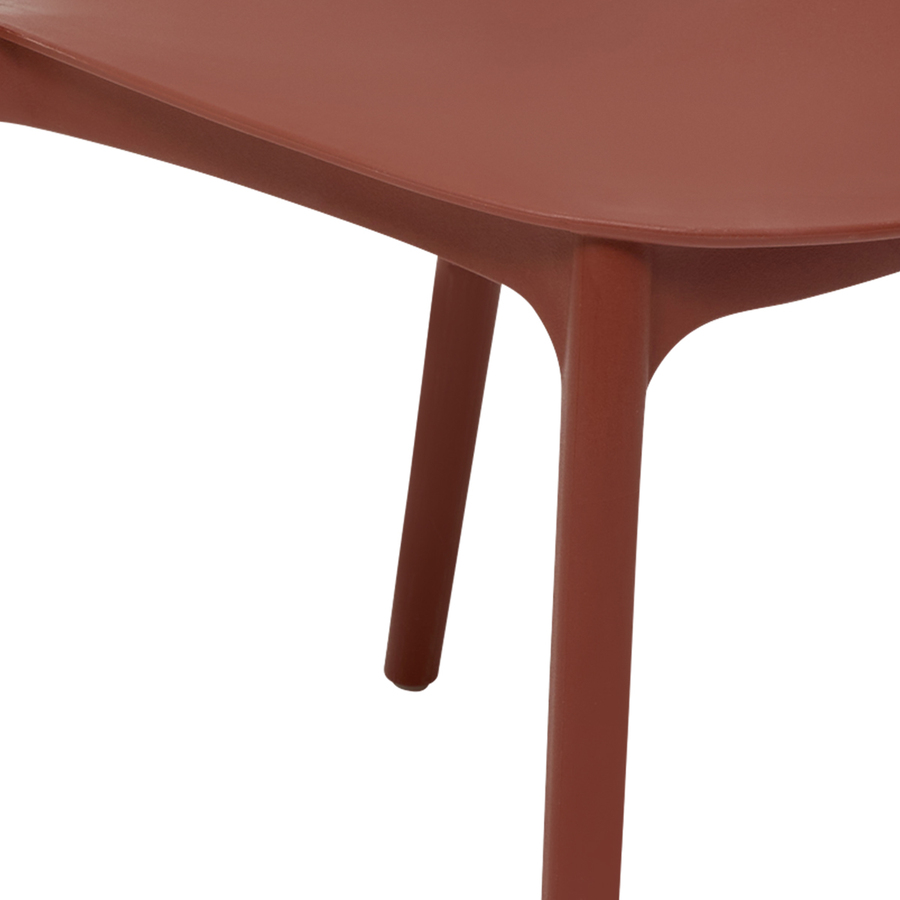 Lot de 4 chaises empilables plastique, ocre Plasta