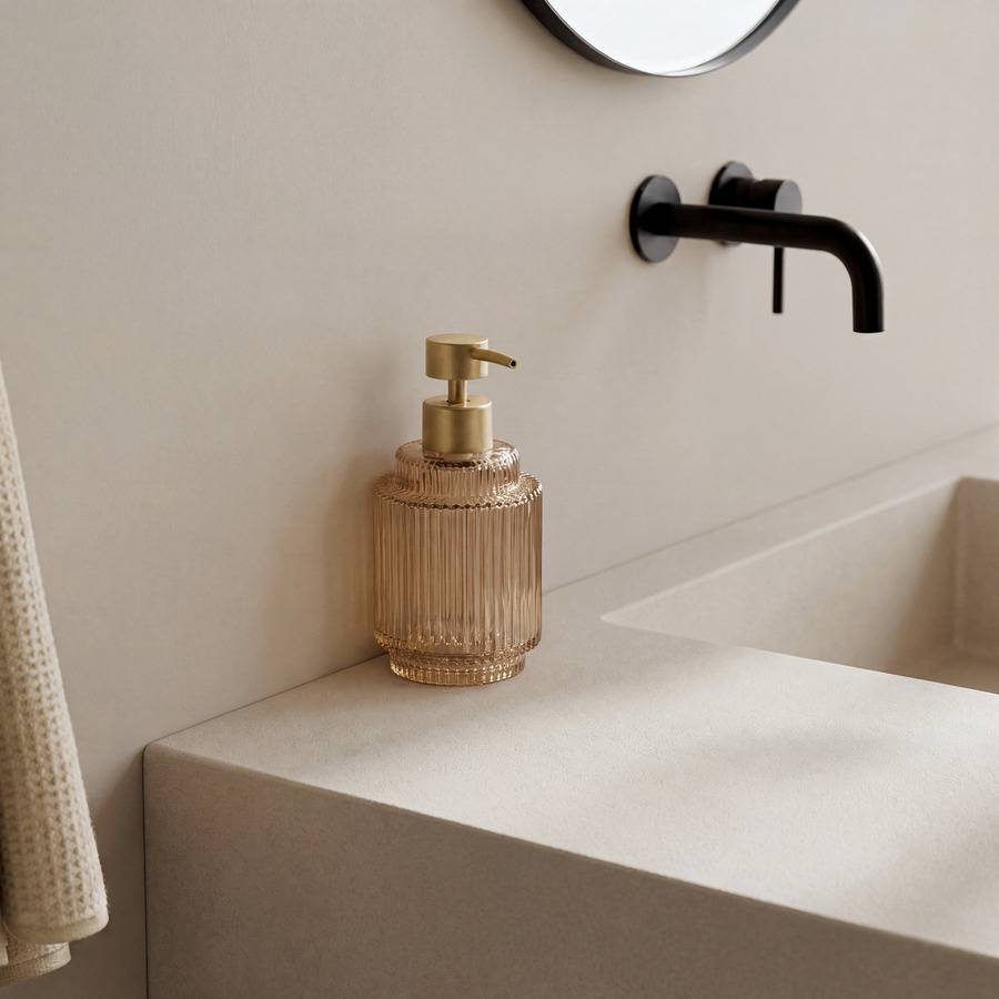 Kit distributeur et porte-savon, ambre Solis