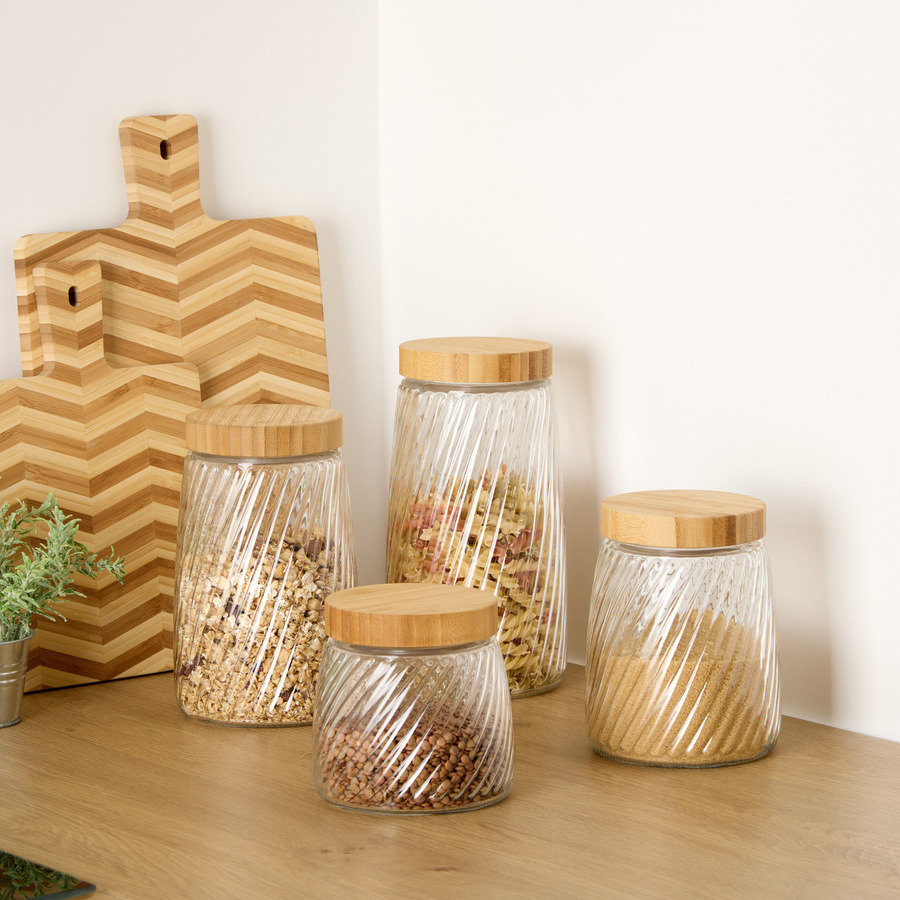 Set de 3 bocaux, 0,9/1,3/1,7l, transparent Striva
