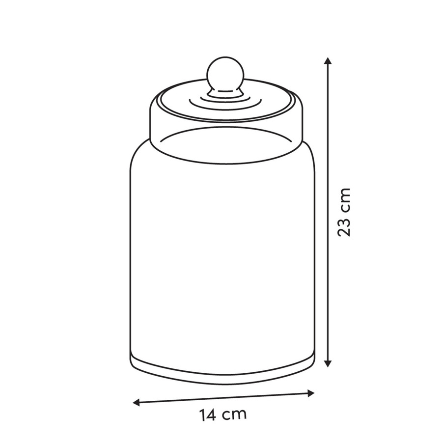 Set de 2 bonbonnières, verre, 1,2/2,2 l Ambroisia