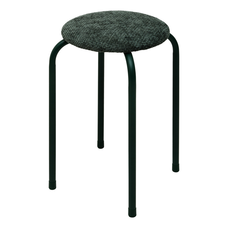 Lot de 2 tabourets empilables, d.38 cm, vert kaki Flexy