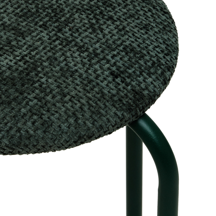 Lot de 2 tabourets empilables, d.38 cm, vert kaki Flexy