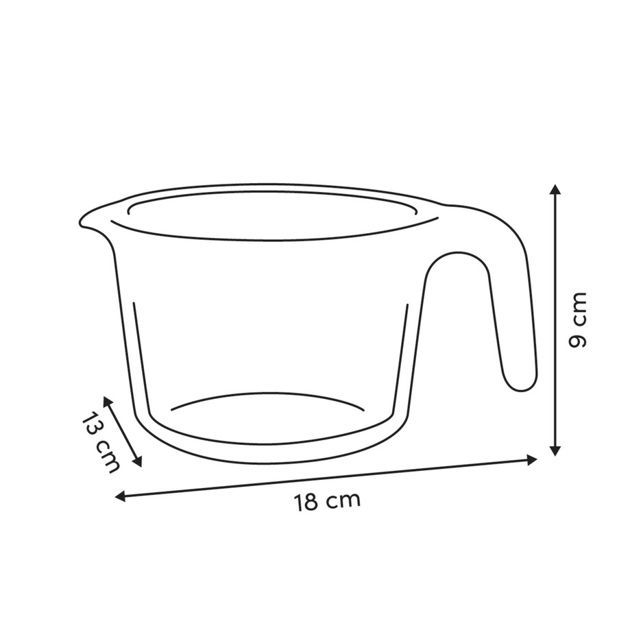 Lot de 2 verres doseurs, verre borosilicate, 50 cl, transparent Essentiels