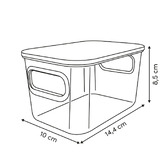 Set de 3 boîtes de rangement, 0,8/3/8 l Lycia