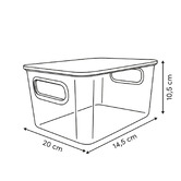 Set de 3 boîtes de rangement, 0,8/3/8 l Lycia