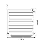 Set de 4 chiffons, l.50/60 cm 