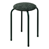 Lot de 4 tabourets empilables, d.38 cm, vert kaki Flexy