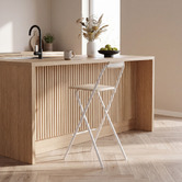 Set chaise de bar pliante et 2 tabourets empilables Flexy