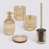 Kit de 5 accessoires de salle de bain, ambre Solis