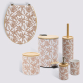Kit de 6 accessoires de salle de bain, rose Bloom