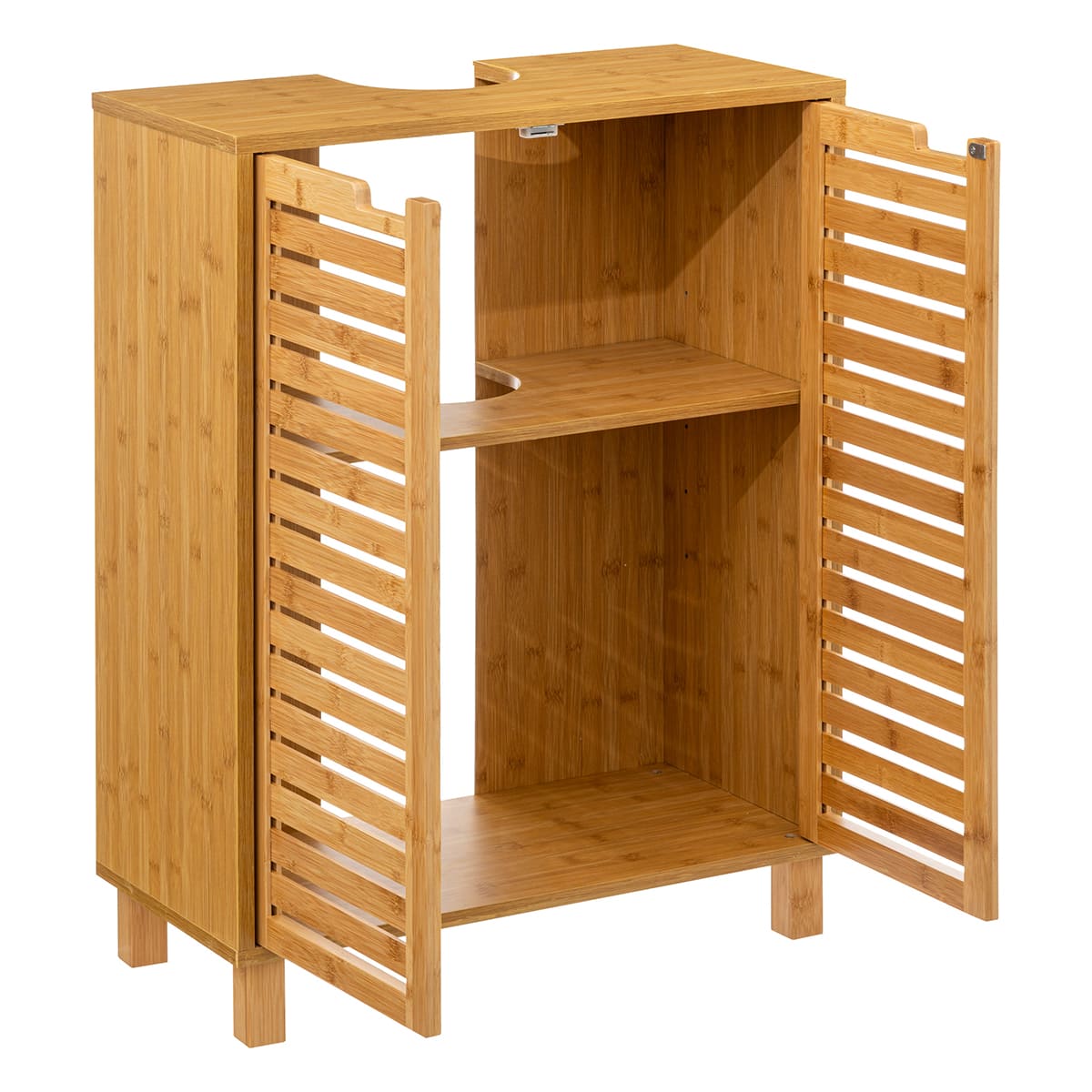 Meuble bas sous lavabo, bambou Sicela