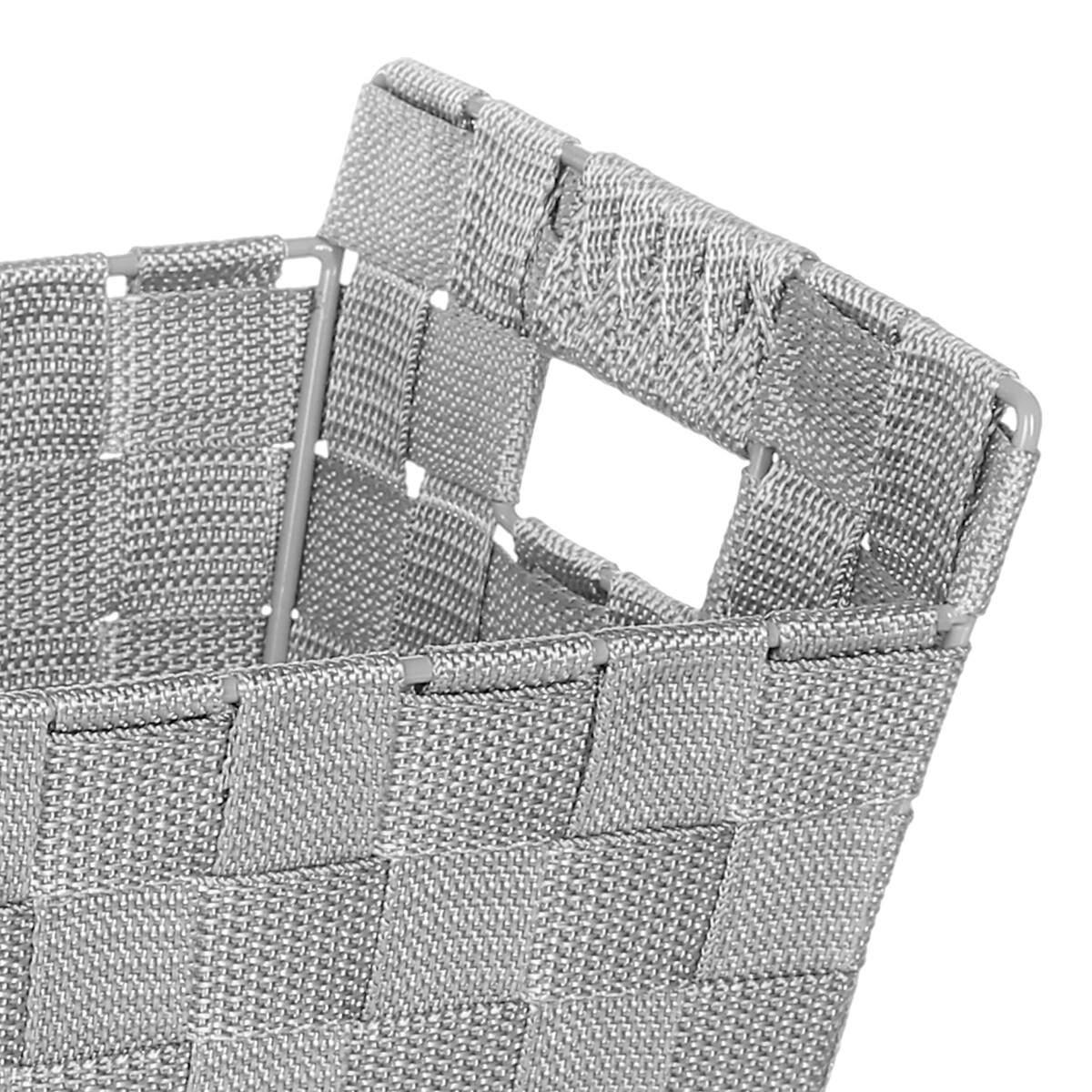 Panier de rangement bisauté, gris Lise