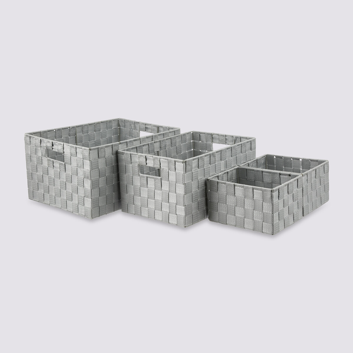 4 paniers bisauté, gris Lise