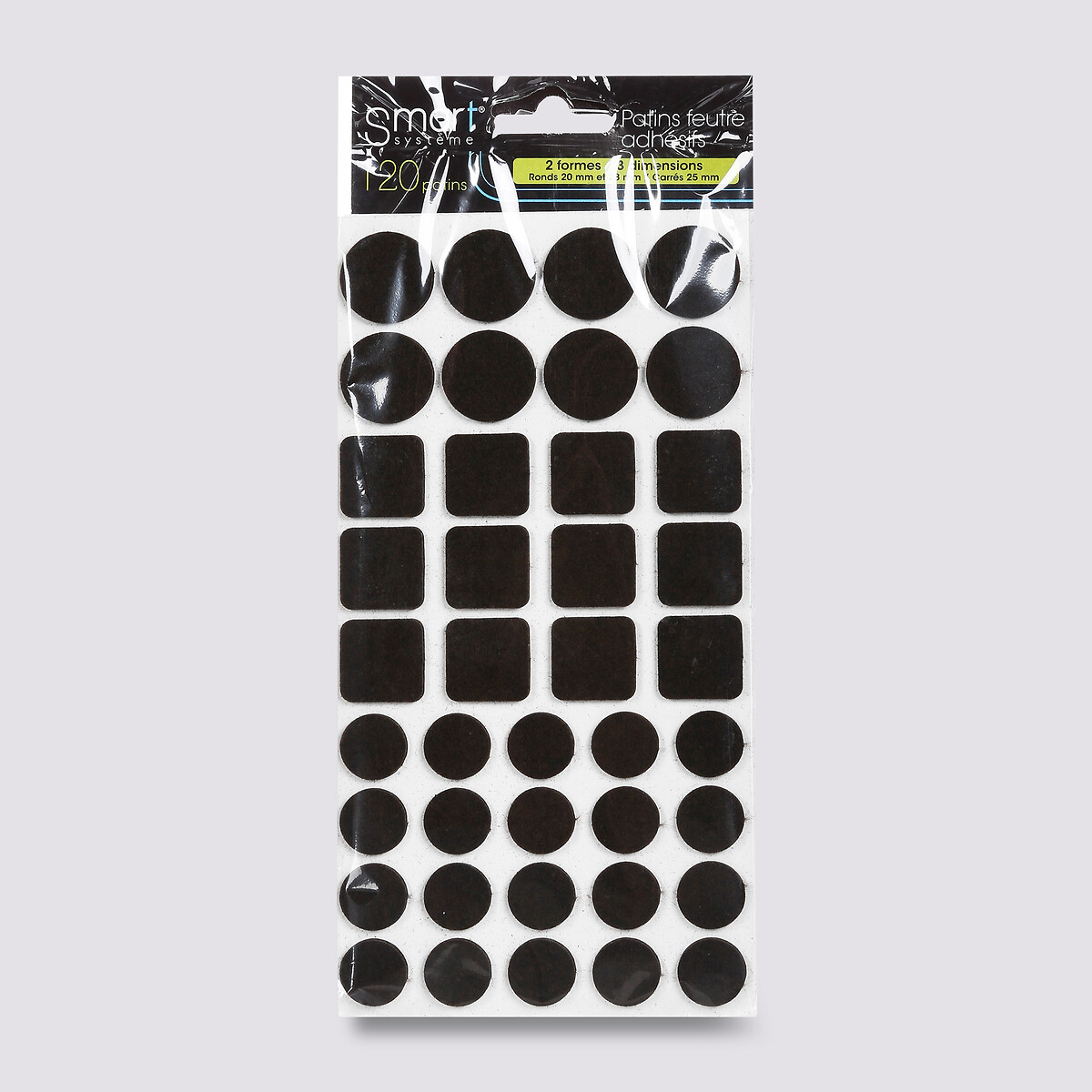 Lot de 120 patins de protection, marron 