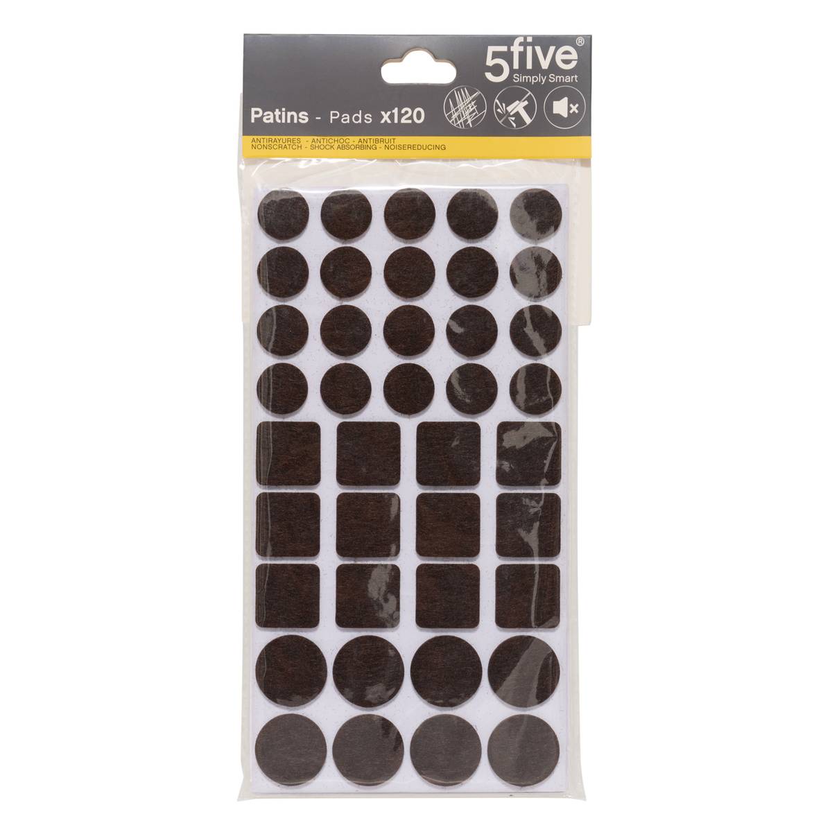 Lot de 120 patins de protection, marron