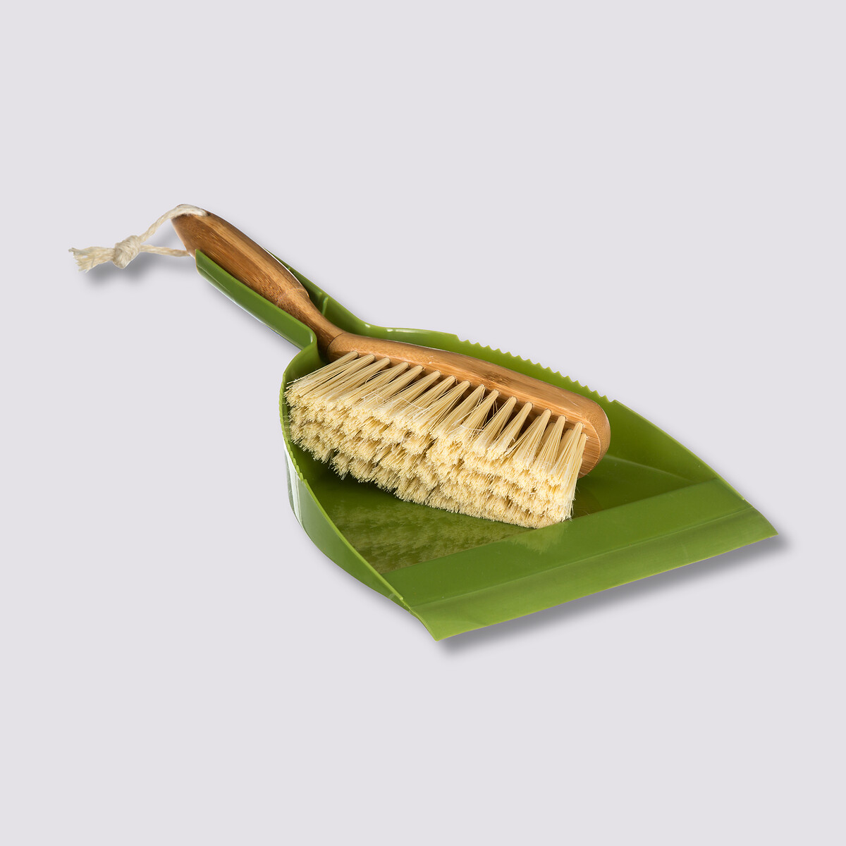 Ensemble pelle/balayette, bambou vert Wood & clean