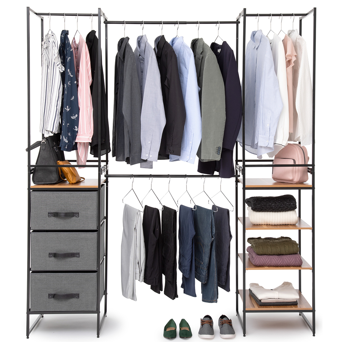 Penderie extensible 6 étagères 