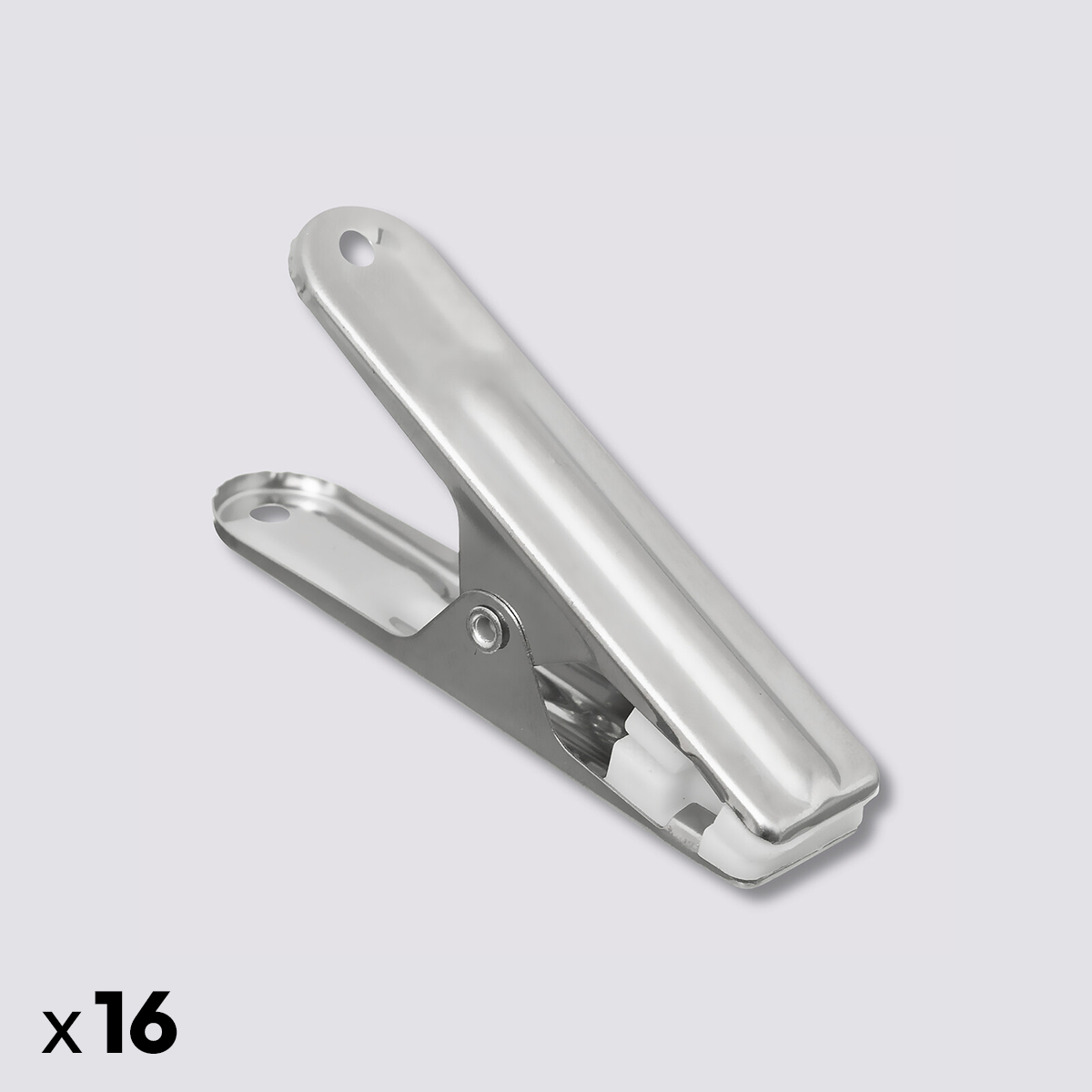 Lot de 16 pinces à linge en inox 