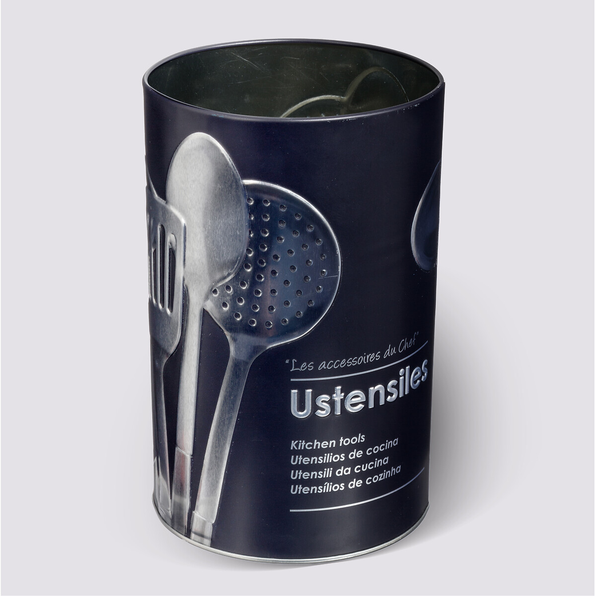 Pot à ustensiles métal, noir Black edition