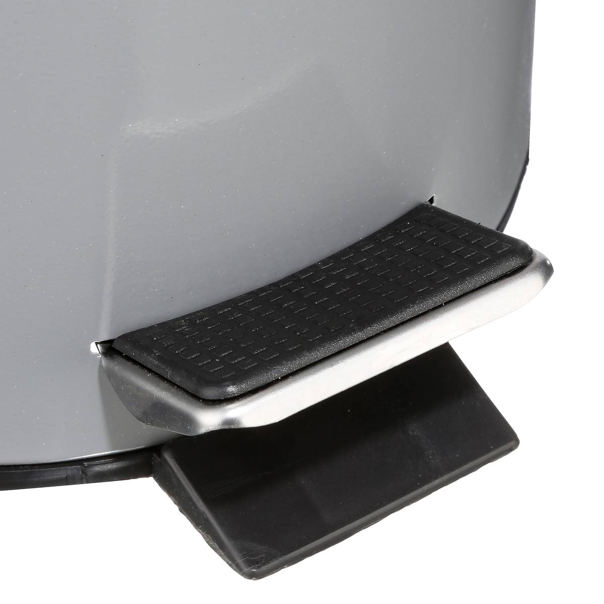 Poubelle ronde métal 3l, gris Colorama