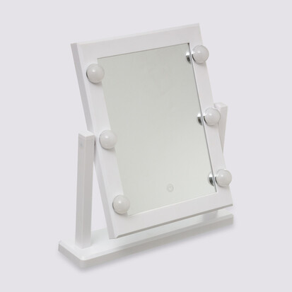 Miroir à led 40x37 cm, blanc 